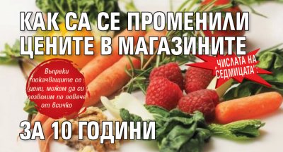 „Числата на седмицата“: Как са се променили цените в магазините за 10 години