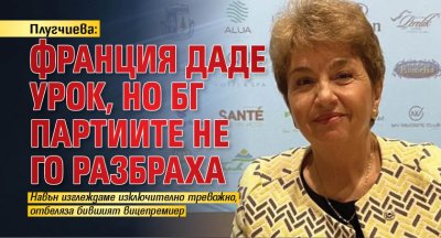Плугчиева: Франция даде урок, но бг партиите не го разбраха