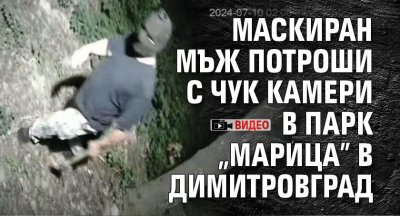 Маскиран мъж потроши с чук камери в парк „Марица” в Димитровград (ВИДЕО)