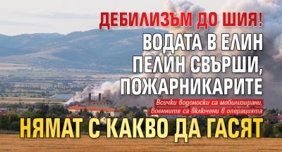 ДЕБИЛИЗЪМ ДО ШИЯ! Водата в Елин Пелин свърши, пожарникарите нямат с какво да гасят