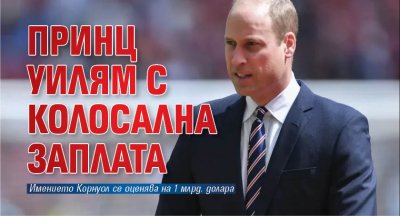 Принц Уилям с колосална заплата