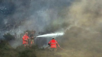 Бедствено положение в Харманли: Пожар гори между селата Коларово и Изворово