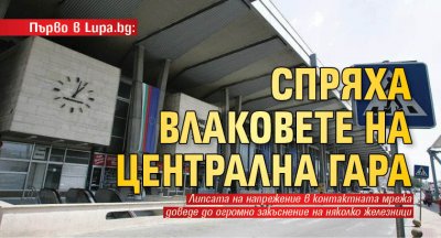 Първо в Lupa.bg: Спряха влаковете на Централна гара