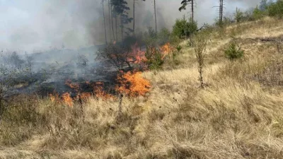 Тракторист е предизвикал пожара в Хасковско