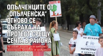 Опълченците от „Опълченска“ отново се събраха на протест срещу сечта в района