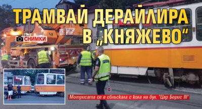 Трамвай дерайлира в „Княжево“ (СНИМКИ)