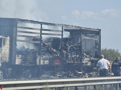 На 7 ия километър на автомагистрала Тракия в посока столицата се