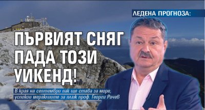 ЛЕДЕНА ПРОГНОЗА: Първият сняг пада този уикенд!