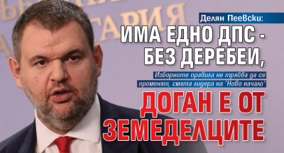 Делян Пеевски: Има едно ДПС - без деребеи, Доган е от земеделците