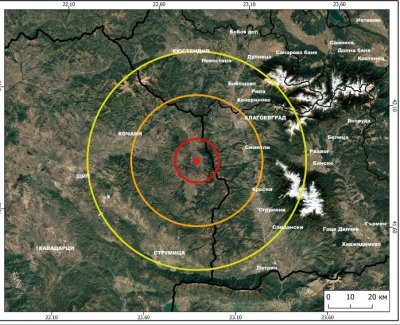 Земетресение с магнитуд 2 7 по Рихтер е регистрирано на 30