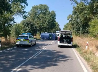 Заради катастрофа е временно е затворен пътят Монтана Видин в