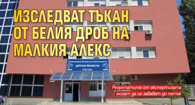 Изследват тъкан от белия дроб на малкия Алекс