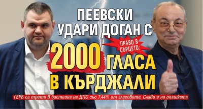 ПРАВО В СЪРЦЕТО: Пеевски удари Доган с 2000 гласа в Кърджали