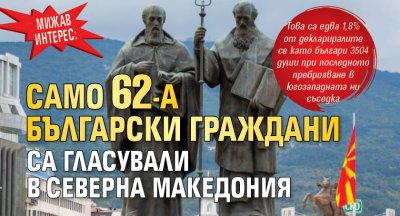 Мижав интерес: Само 62-а български граждани са гласували в Северна Македония