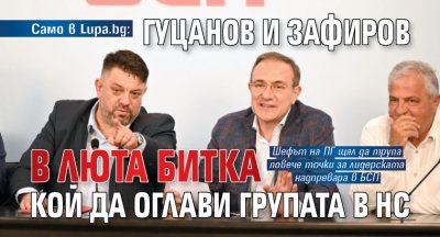 Само в Lupa.bg: Гуцанов и Зафиров в люта битка кой да оглави групата в НС 