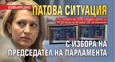 ИЗВЪНРЕДНО: Патова ситуация с избора на председател на парламента