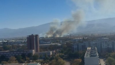 Пожар гори в южната част на Пловдив съобщават жители на