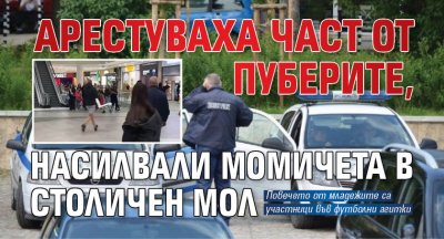 Арестуваха част от пуберите, насилвали момичета в столичен мол