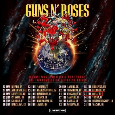 Една от легендарните хеви метъл групи Guns N Roses запалили