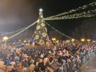 Грейна коледната елха в Перник