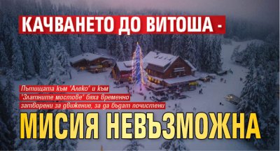 Качването до Витоша - мисия невъзможна