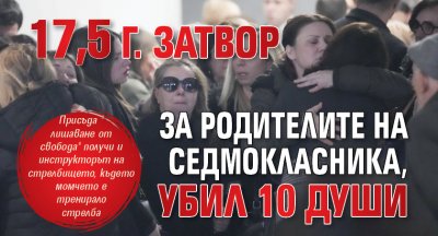 След касапница в училище в Белград: 17,5 г. затвор за родителите на седмокласника, убил 10 души