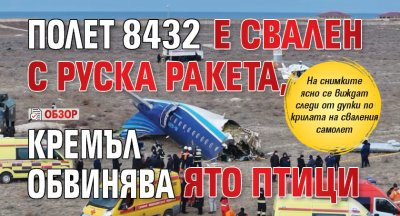 Полет 8432 е свален с руска ракета, Кремъл обвинява ято птици (ОБЗОР)