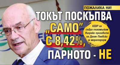 ПОЖАЛИХА НИ! Токът поскъпва "само" с 8,42%, парното - не