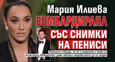 Мария Илиева бомбардирана със снимки на пениси