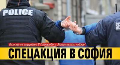 Петима задържани при спецакция в София за рекет изнудване и