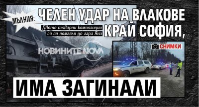 Два товарни влака са се ударили челно край София Загинали