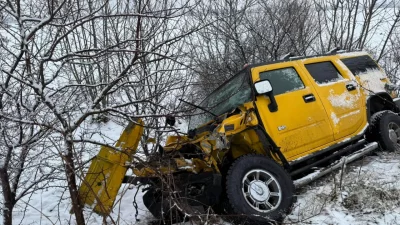 Тежка катастрофа на Околовръстното на София. Жълт "Хамър" е виновникът