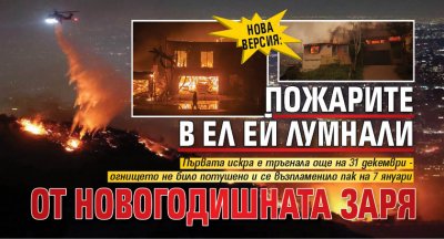 Нова версия: Пожарите в Ел Ей лумнали от новогодишната заря