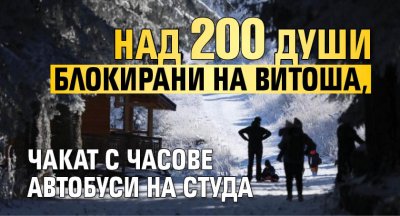 Над 200 души блокирани на Витоша, чакат с часове автобуси на студа