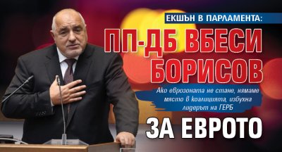 ЕКШЪН В ПАРЛАМЕНТА: ПП-ДБ вбеси Борисов за еврото