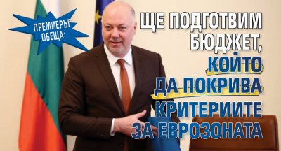 Премиерът обеща: Ще подготвим бюджет, който да покрива критериите за еврозоната