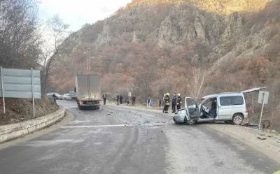 Катастрофа с камион затвори пътя между Банско и Гоце Делчев