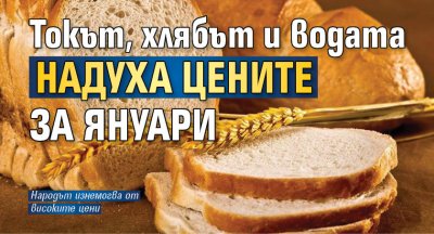 Токът, хлябът и водата надуха цените за януари