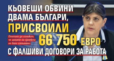 Кьовеши обвини двама българи, присвоили 66 750 евро с фалшиви договори за работа