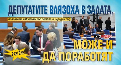 РАЗГЕЛЕ! Депутатите влязоха в залата, може и да поработят (ВИДЕО)