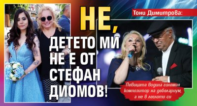 Тони Димитрова: Не, детето ми не е от Стефан Диомов!