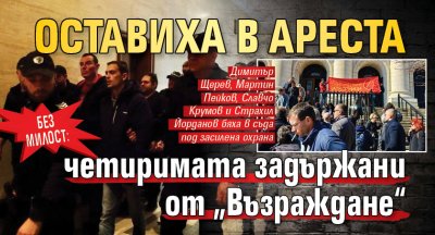 Без милост: Оставиха в ареста четиримата задържани от „Възраждане“ (СНИМКИ)