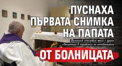 Пуснаха първата снимка на папата от болницата