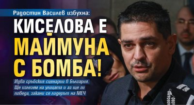 Радостин Василев избухна: Киселова е маймуна с бомба!