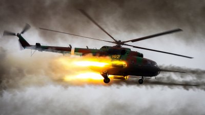 Боен хеликоптер се разби в Русия, загинаха двамата пилоти