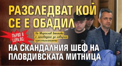 Първо в Lupa.bg: Разследват кой се е обадил на скандалния шеф на Пловдивската митница