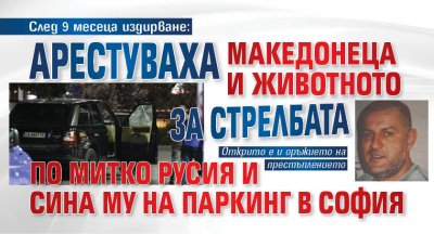 След 9 месеца издирване: Арестуваха Македонеца и Животното за стрелбата по Митко Русия и сина му на паркинг в София