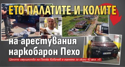 Eто палатите и колите на арестувания наркобарон Пехо (СНИМКИ)