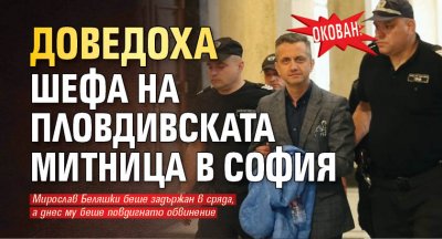 Окован: Доведоха шефа на пловдивската митница в София