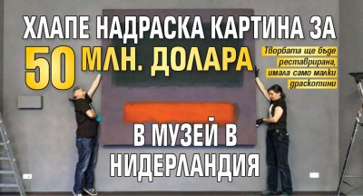 Хлапе надраска картина за 50 млн. долара в музей в Нидерландия